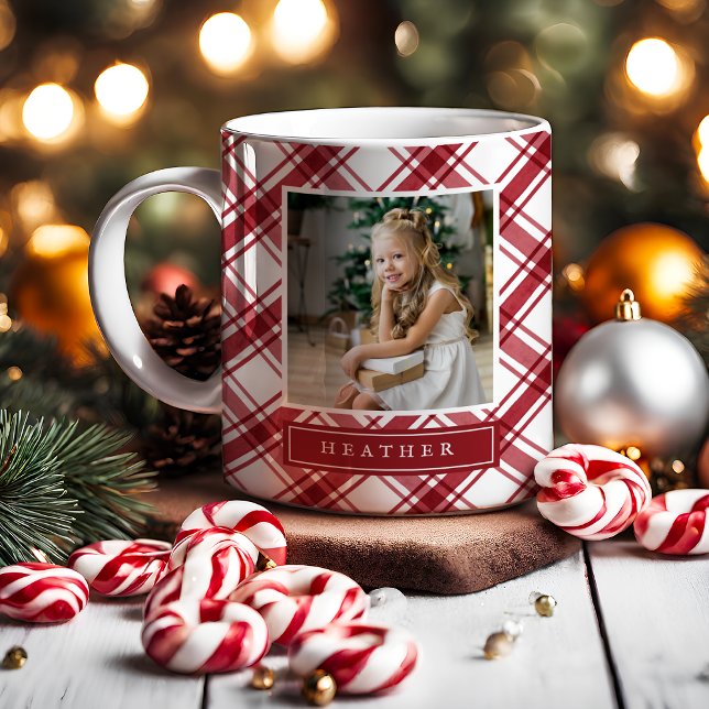 Röda och vita Helgdag Mugg (Red and White Holiday Mug
)