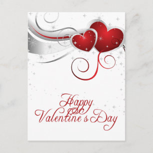 Röda och vita hjärtan Valentine vycard Helg Vykort