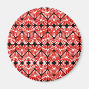 Röda och vita hörn magnet