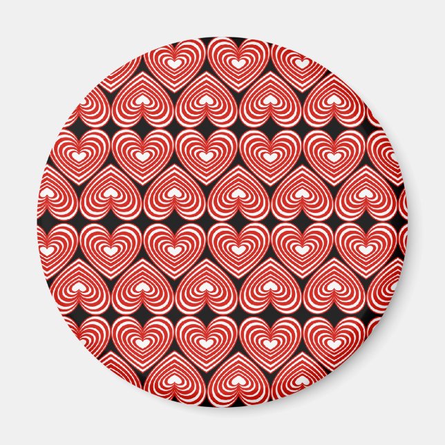 Röda och vita hörn magnet (Framsidan)