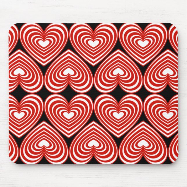 Röda och vita hörn musmatta (Framsidan)