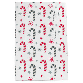 Röda och vita julen Mönster med Polkagrisar