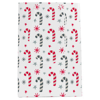 Röda och vita julen Mönster med Polkagrisar