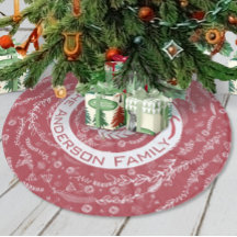 Röda och vita julfamiljens Namn Reindeer-pilar