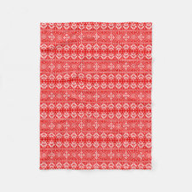 Röda och vita julmässan Isle Mönster