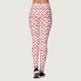 Röda och vita Jultomten Noveltyn Party Leggings
