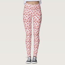 Röda och vita Jultomten Noveltyn Party Leggings