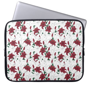 Röda och vita jultomter laptop fodral