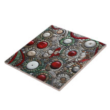 Röda och vita jultomter Mönster