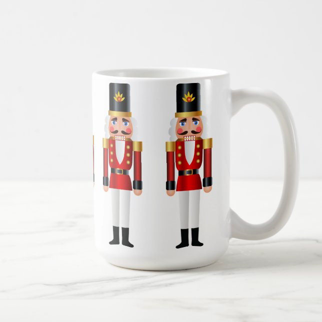 Röda och vita knackare kaffemugg (Höger)