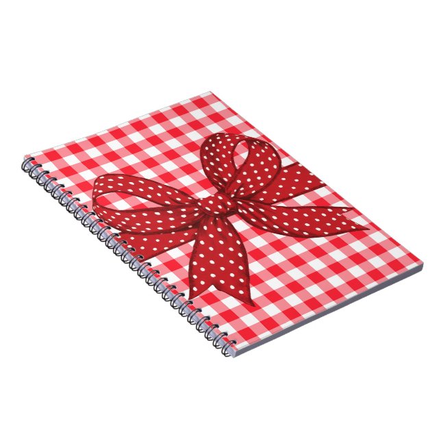 Röda och vita kontroller anteckningsbok (Högra Sidan)