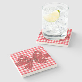 Röda och vita kontroller stenunderlägg