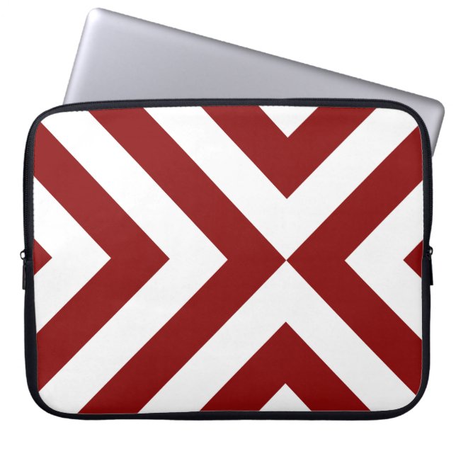 Röda och vita kronor laptop sleeve (Framsidan)