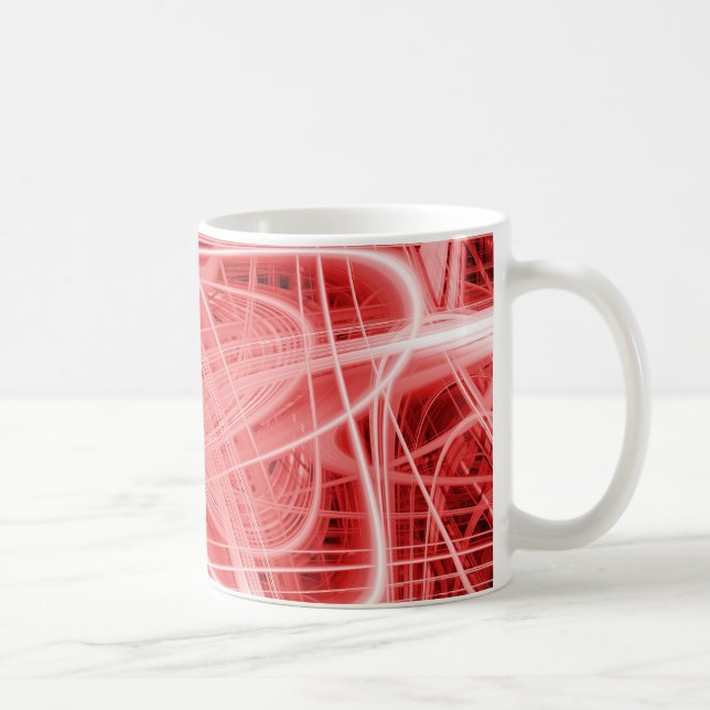 Röda och vita ljusspår kaffemugg (Höger)