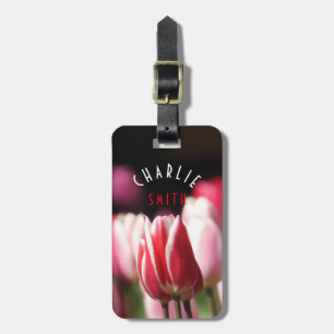 Röda och vita (och Rosa) tulpaner Bagagebricka