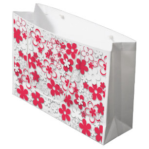 Röda och vita pappra blommor