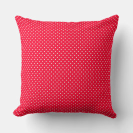 Röda och vita Polka dots Dekorativ kudde