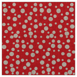 Röda och vita Polka dots Mönster Tyg