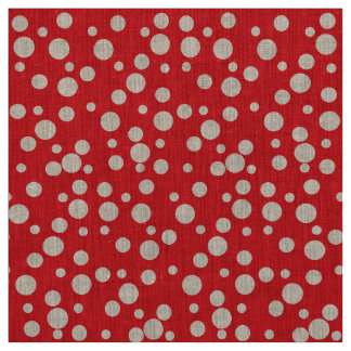Röda och vita Polka dots Mönster Tyg