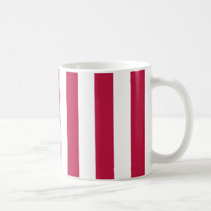 Röda och vita ränder kaffemugg