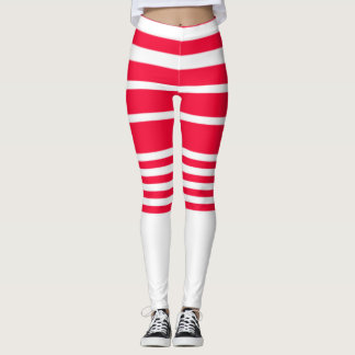 Röda och vita randiga shorts leggingar leggings