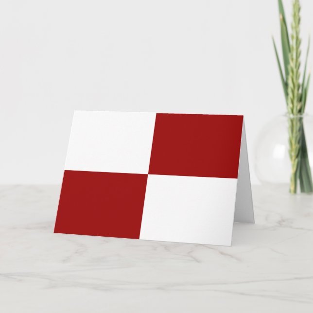 Röda och vita rektanglar - födelsekort kort (Framsida)