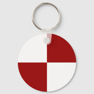 Röda och vita rektanglar nyckelring