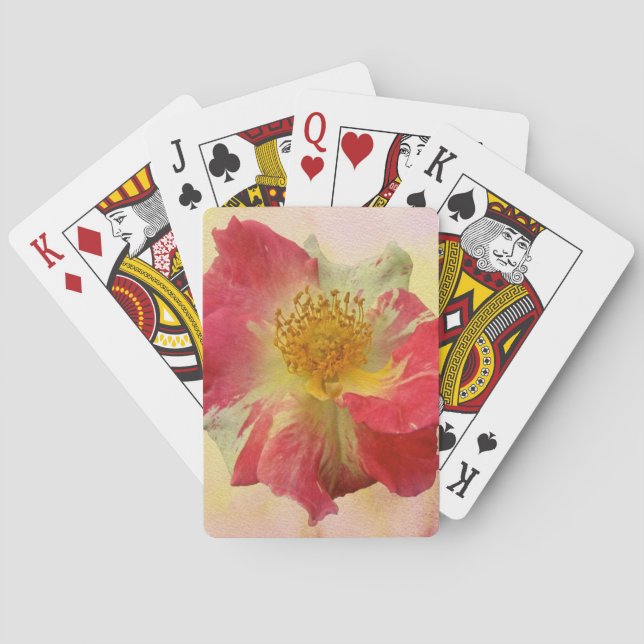 Röda och vita Ro Casinokort (Baksidan)