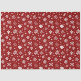 Röda och vita stora Snöflingor