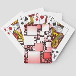 Röda och vita torget som dansar spelkort