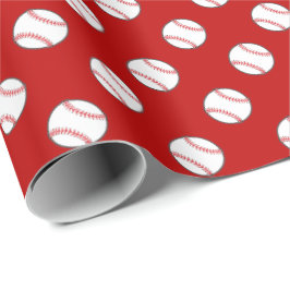 Röda och vitbaseball | någon bakgrundsfärg presentpapper