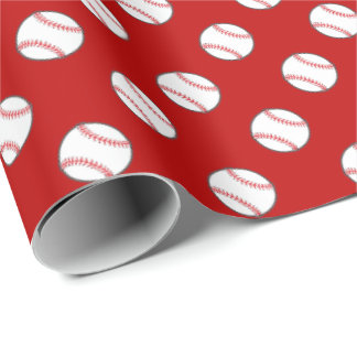 Röda och vitbaseball | någon bakgrundsfärg presentpapper