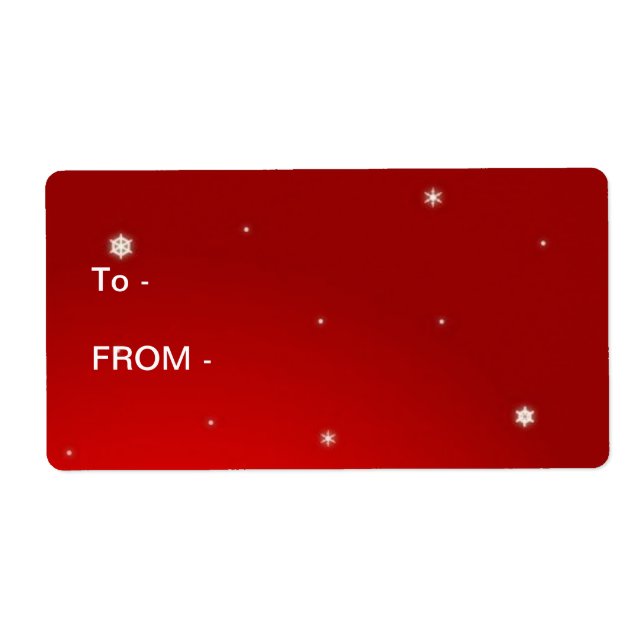 RÖDA OCH VITE GIFT MÄRKRE ETIKETTER FRAKTSEDEL (Framsidan)