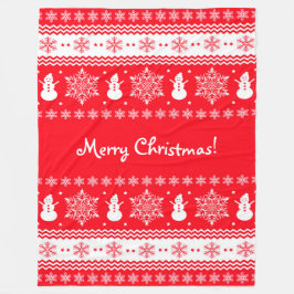 Röda och vitjul fleecefilt