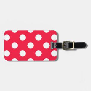 Röda och vitpolka dots bagagebricka