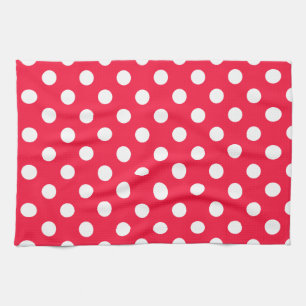 Röda och vitpolka dots kökshandduk