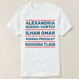 Röda oförskräckta fyra kongresskvinnor för vit t shirt