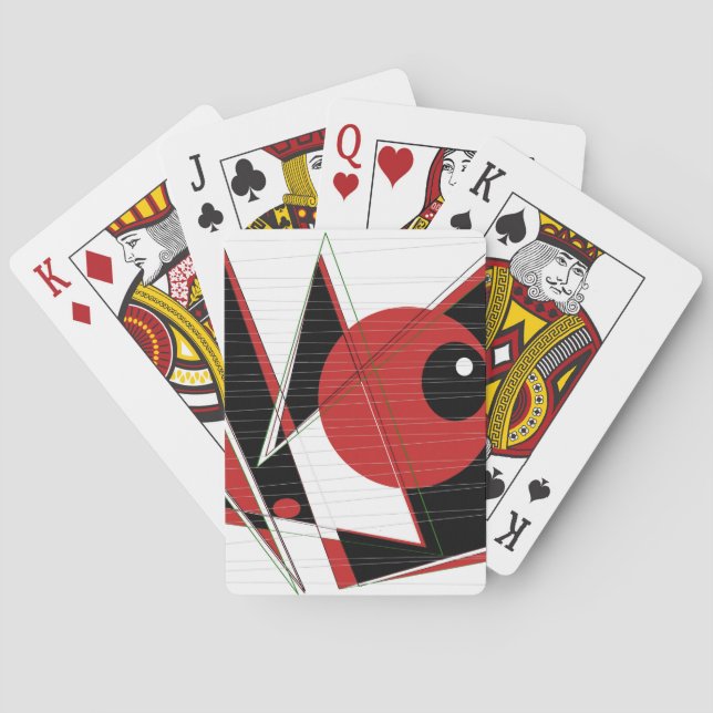 Röda Öga som tittar på uppspelningskort Casinokort (Baksidan)