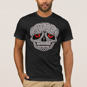 Röda ögon för CELTIC SKALLE T Shirt