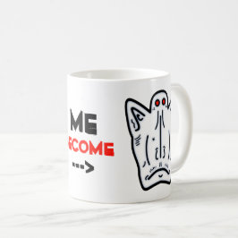 Röda ögon spetsiga öron vampyrliknande varelse kaffemugg