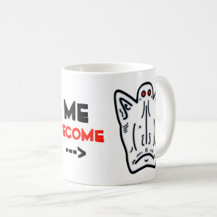Röda ögon spetsiga öron vampyrliknande varelse kaffemugg