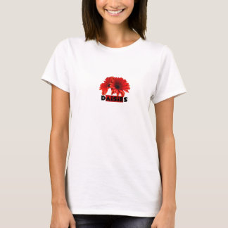Röda orange daisy t-shirt