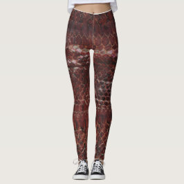 Röda ormskalor leggings