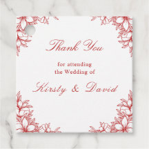 Röda ornitade-Märkre för Blommigt