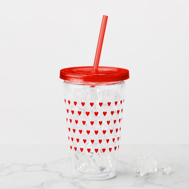 Röda örter Akryltumbler - Anpassade Take Away Mugg (Baksida Ice)