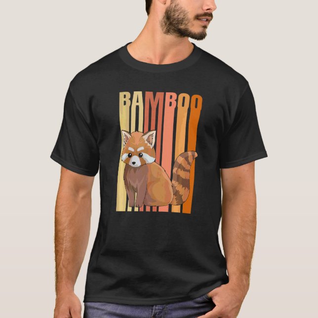 Röda panda Bamboo för rödpanda T Shirt (Framsida)
