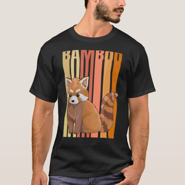 Röda panda Bamboo för rödpanda T Shirt (Framsida)