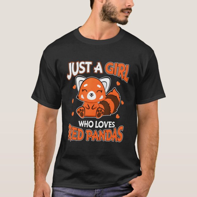 Röda panda Bara en som Kärlek Red Pandas T Shirt (Framsida)