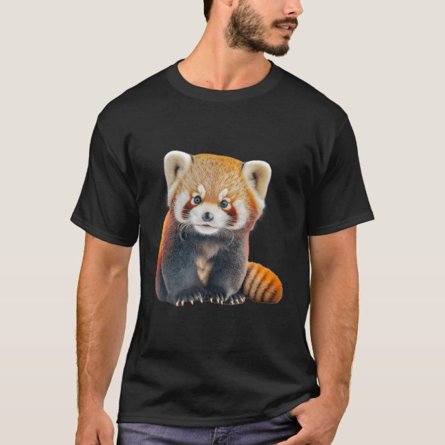 Röda panda Kärlek som lätt distraherats av rödpand T Shirt (Framsida)