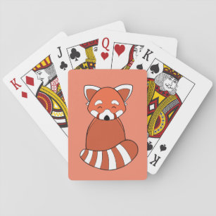 Röda panda-spelkort casinokort
